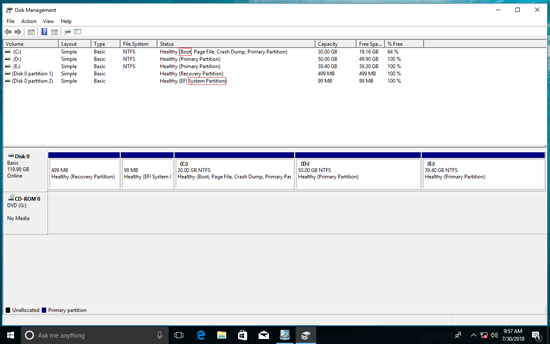 System Boot partition