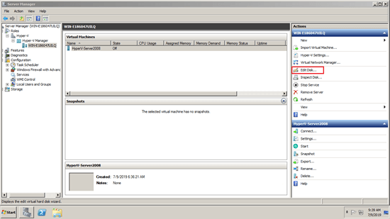 Edit Hyper-V disk