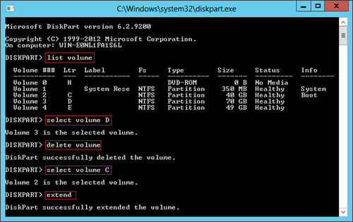 Diskpart extend